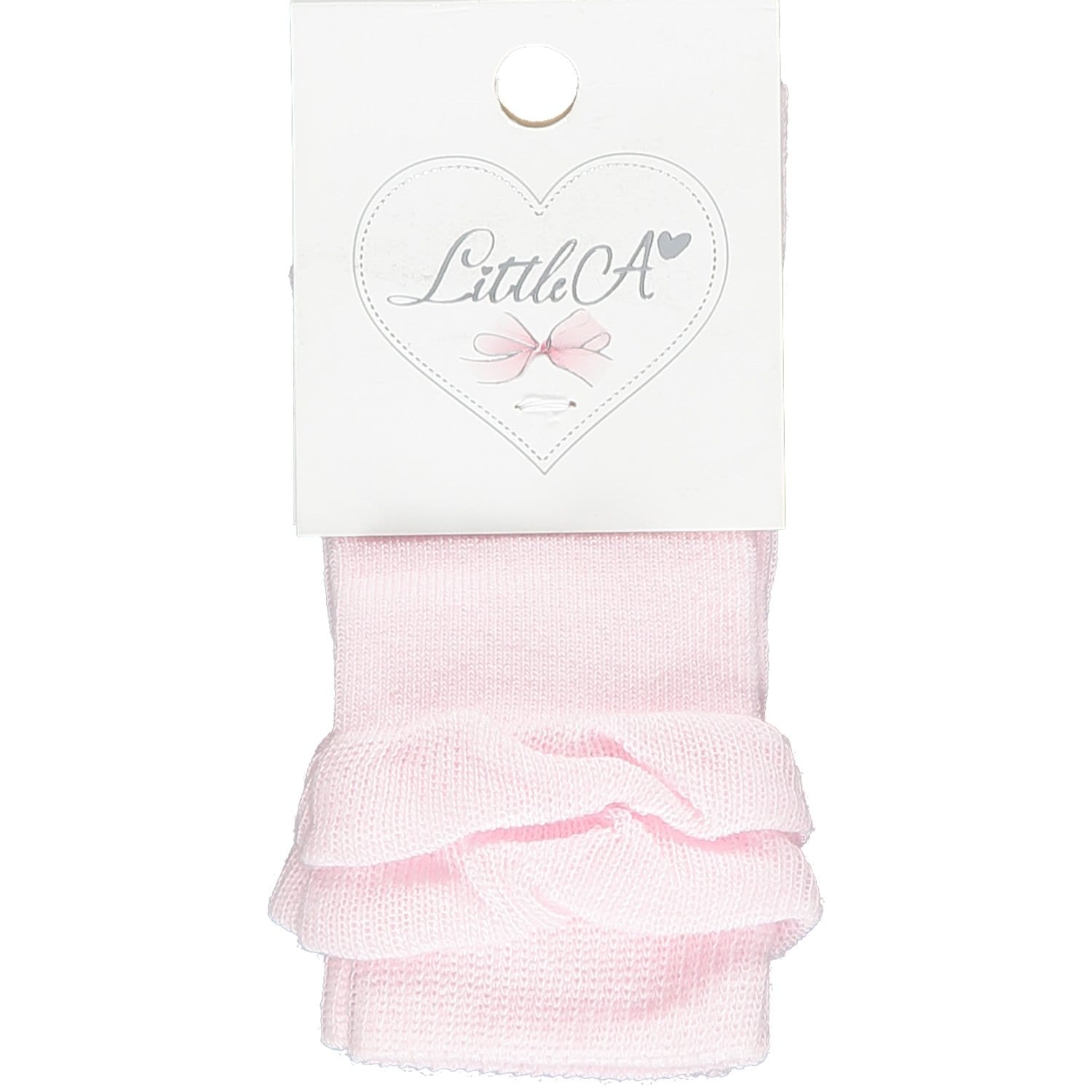 LITTLE A - Denise Frill Knee High Sock - Pink