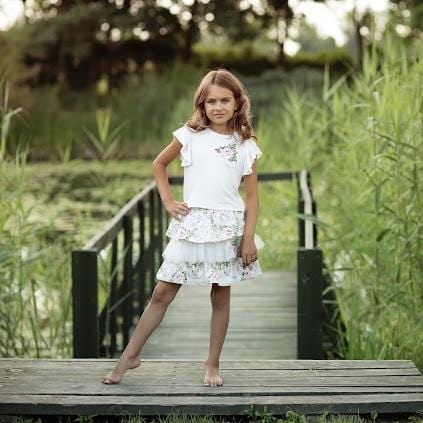 Daga - Rose  Tulle Skirt Set - White