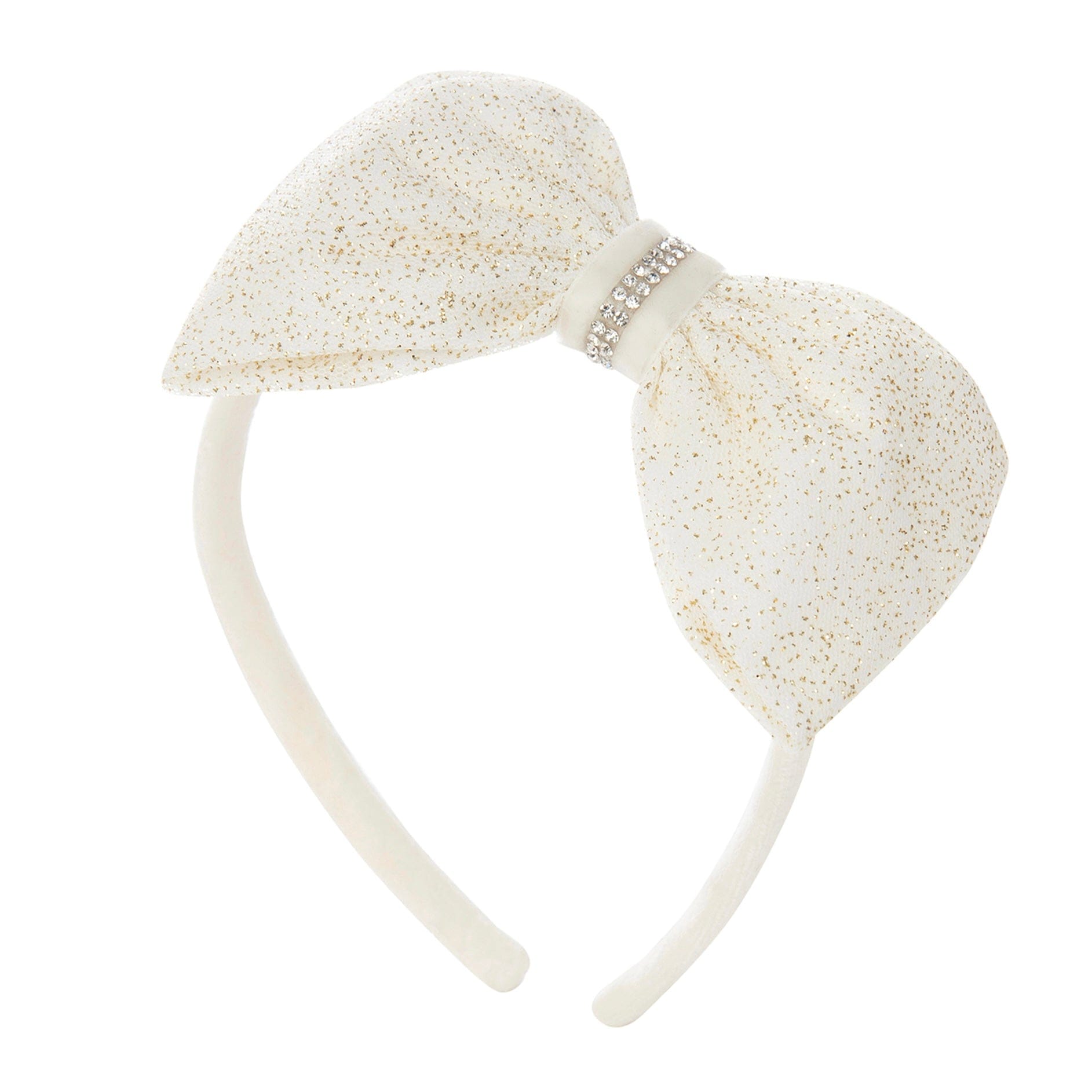 BALLOON CHIC - Sparkle Bow Hairband - Cream
