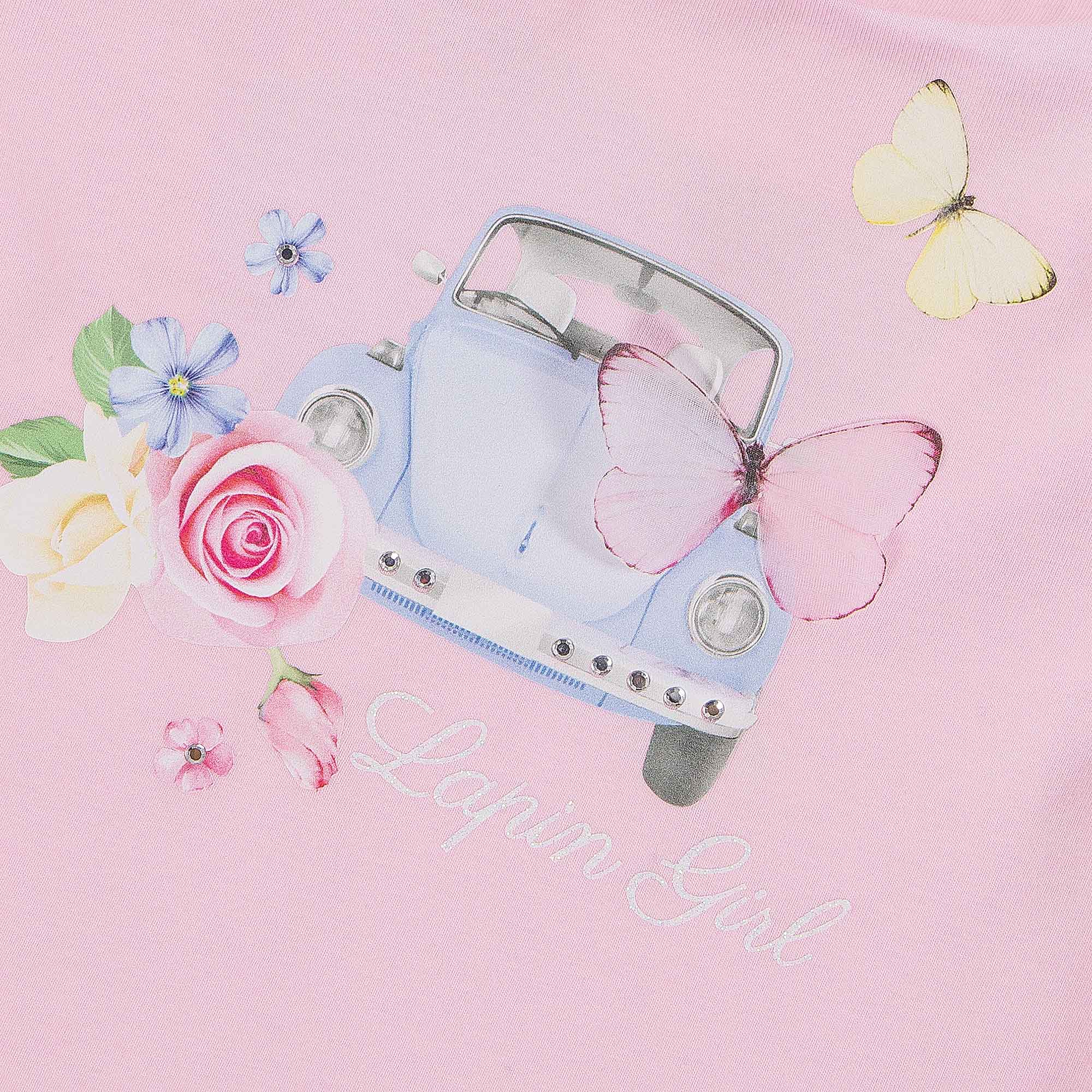 LAPIN HOUSE - Top & Car Short Set - Pink