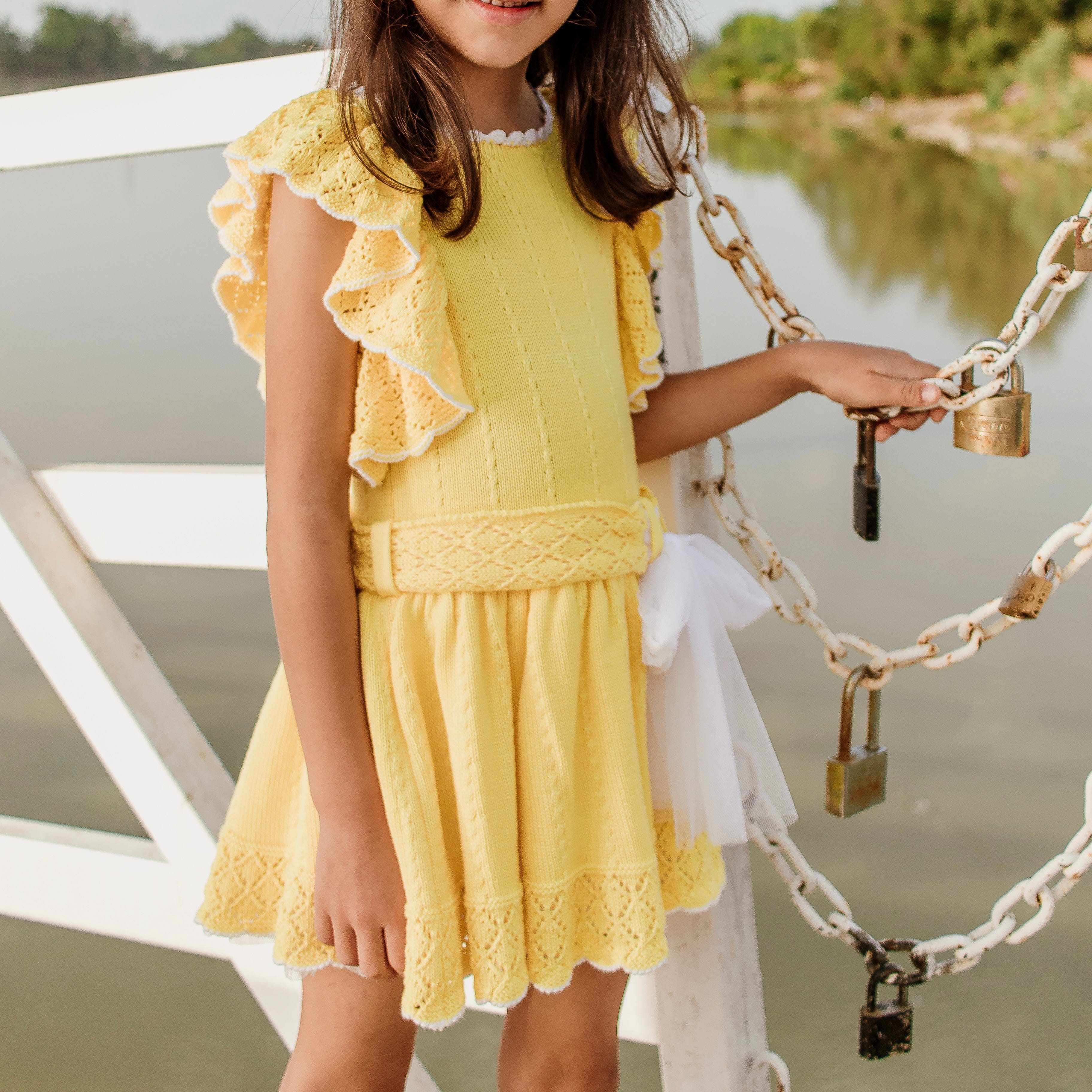 Rahigo - Dropwaist Dress -  Yellow