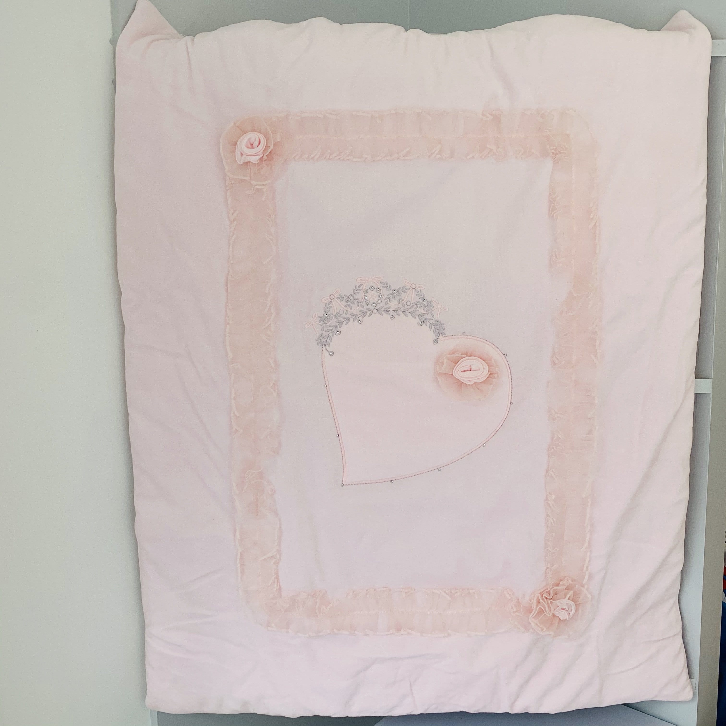 SOFIJA - Velour Diamanté Blanket - Pink