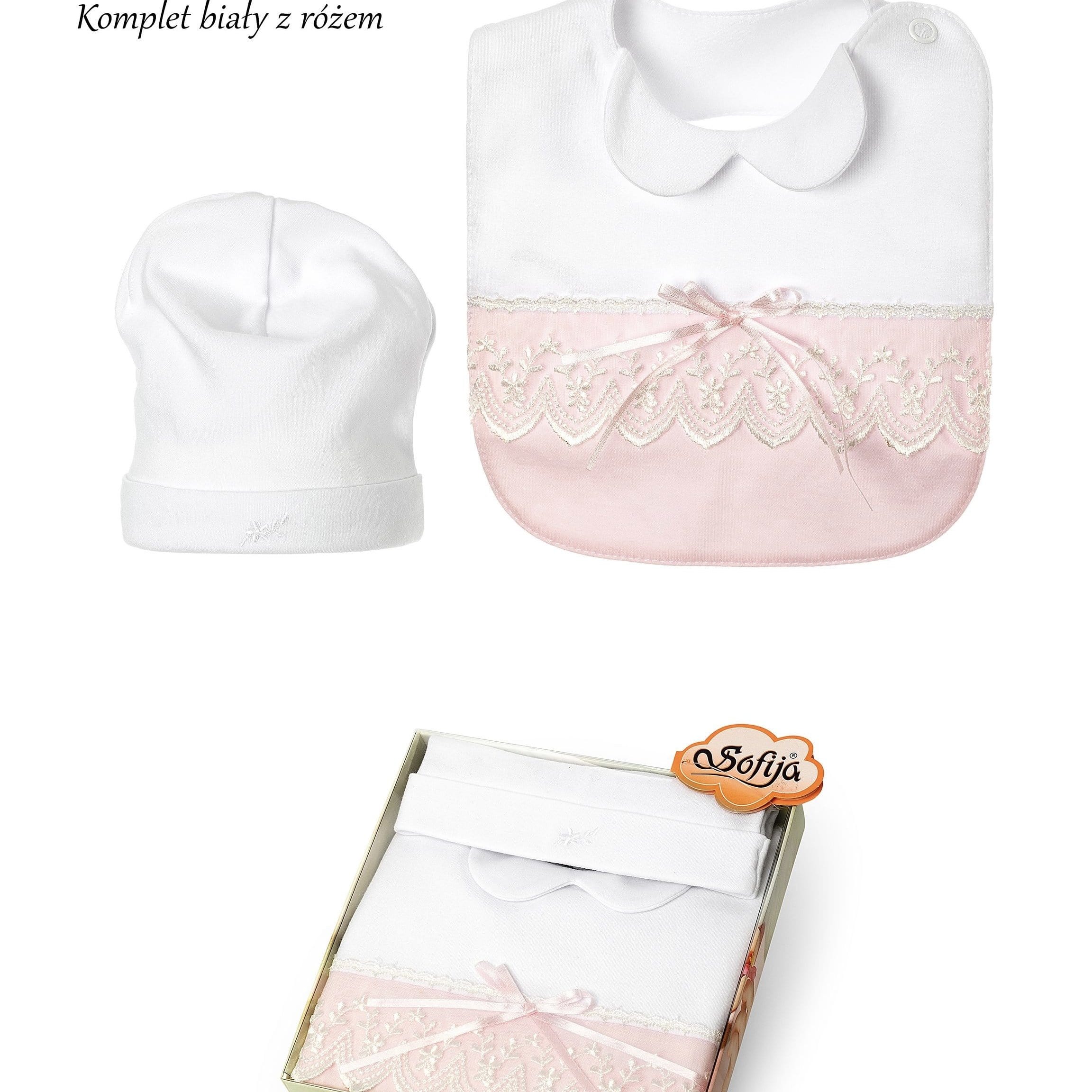 SOFIJA - Greta Bib & Hat set - White