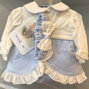 PRETTY ORIGINALS - Bow Dress Set & Hairband  - Blue