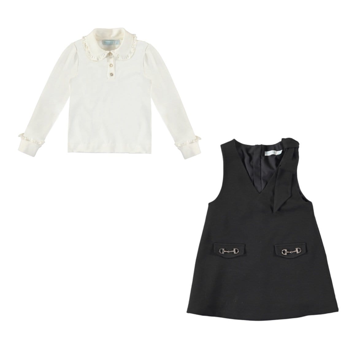 ABEL & LULA - Twiggy Style Pinafore Set - Black