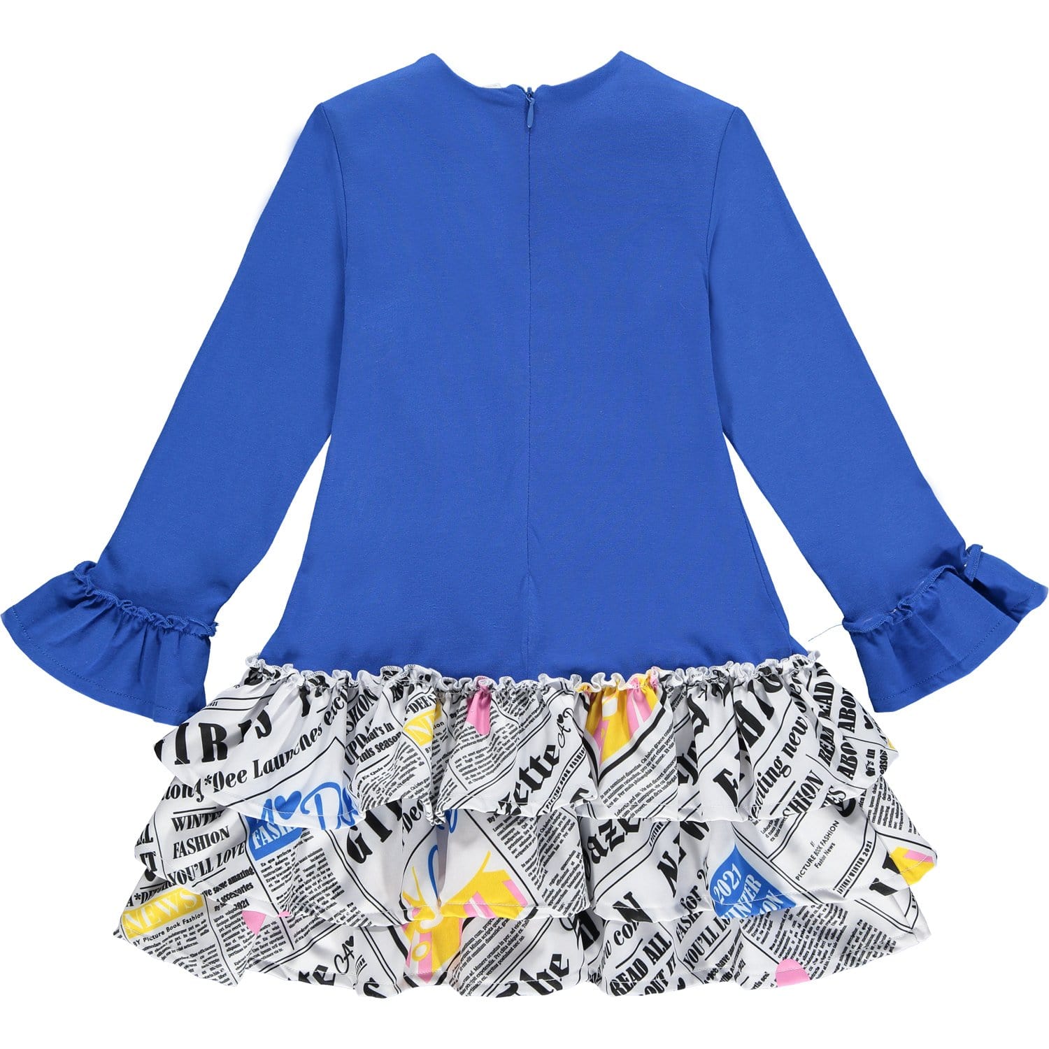 A DEE - Gazette Read All About It A Dee Dress- Bright Blue