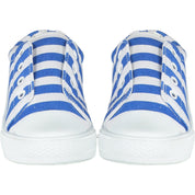 A DEE - Stripe Slip On Trainers - Blue