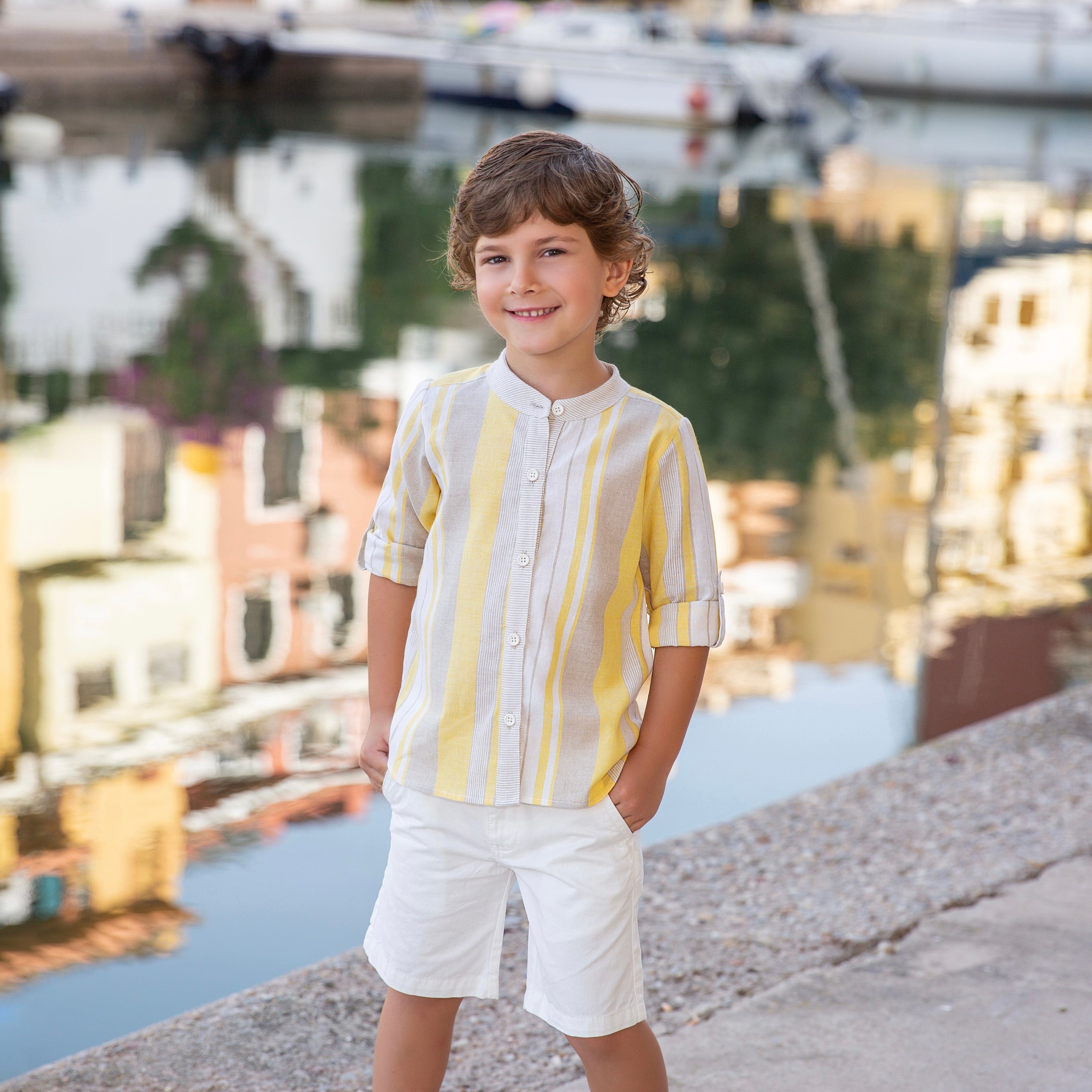 MERAKI - Rayas Short Set  - Yellow