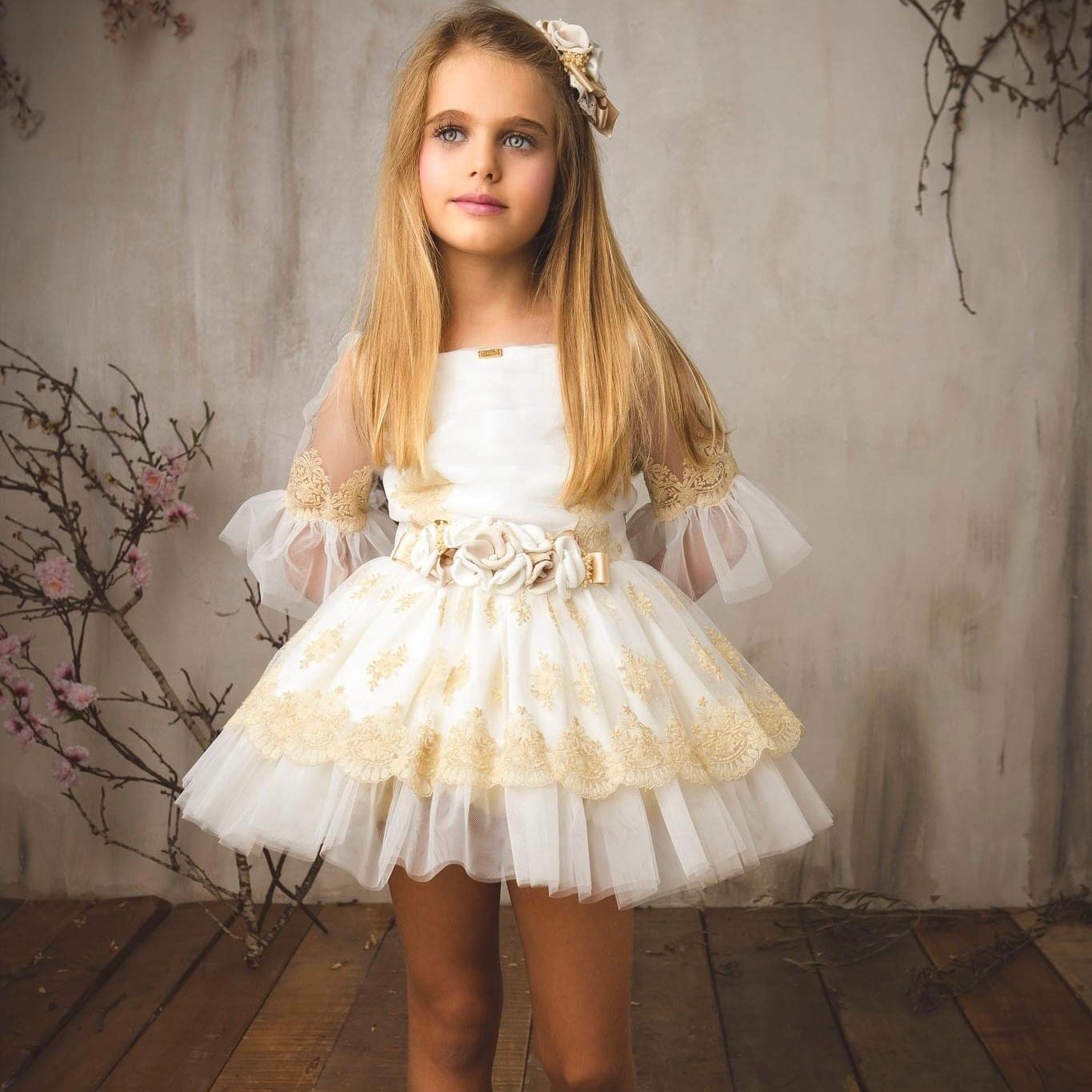 LA AMAPOLA - Mimosa Dropwaist Dress - Cream