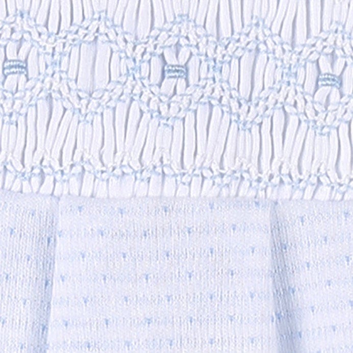 MAGNOLIA BABY - Hugo Smocked Receiving Blanket - Blue