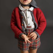 FOQUE - Three Piece Tartan Set - Red