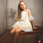 LA AMAPOLA - Mimosa Dropwaist Dress - Cream