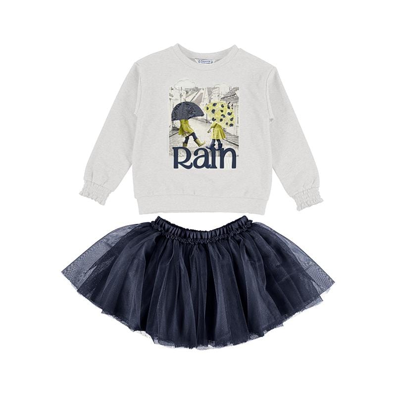 MAYORAL - Rain Tulle Skirt Set - White