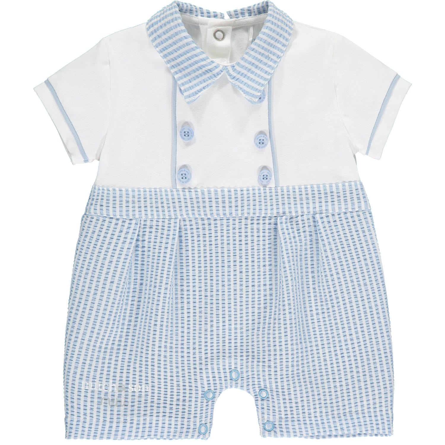 MITCH & SON - David Seersucker Romper - White