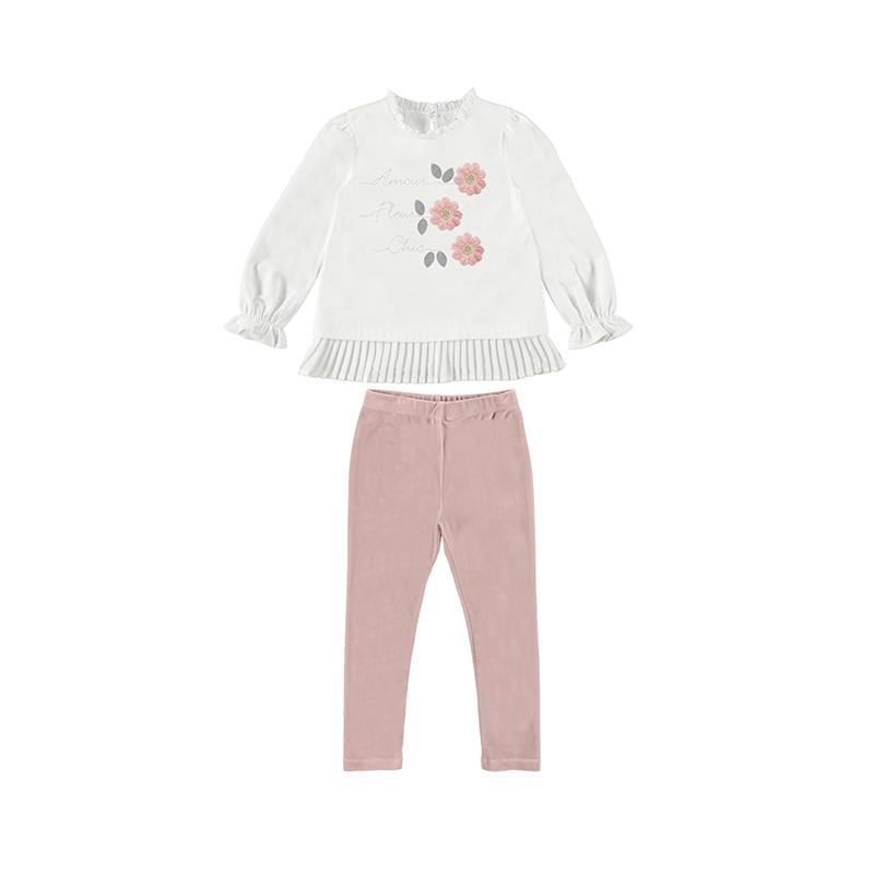 MAYORAL -  Velvet Legging Set - Blush