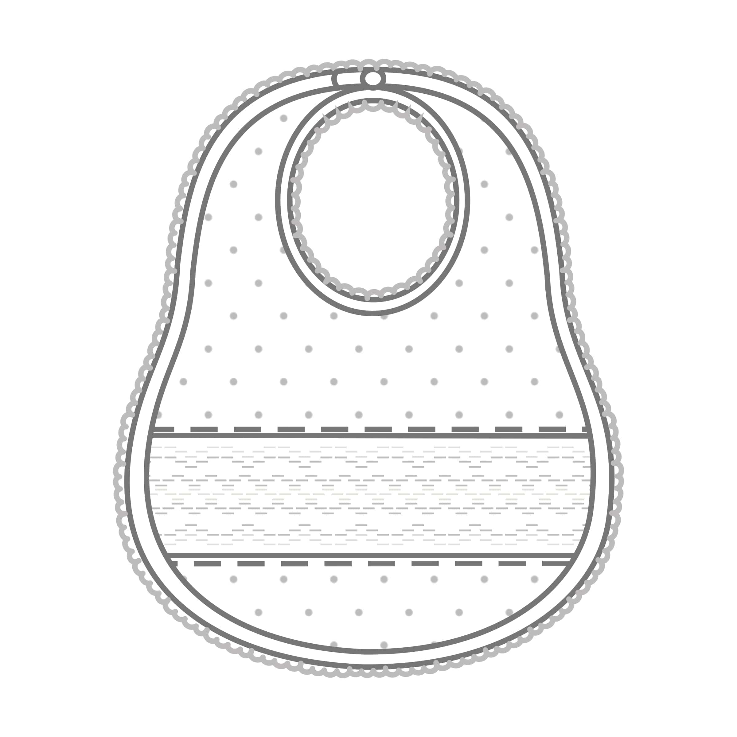 MAGNOLIA BABY - Arthur Smocked Bib - White