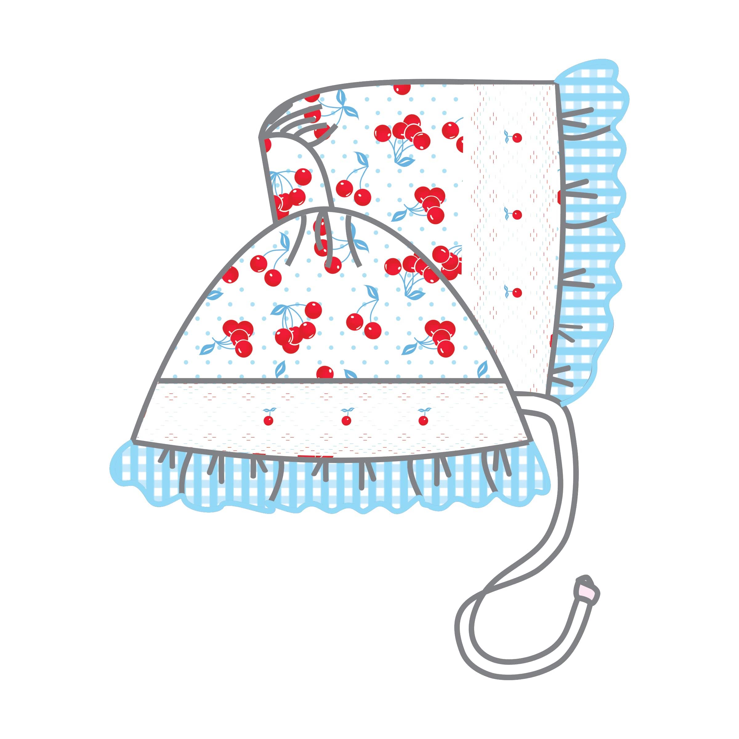 MAGNOLIA BABY - Sweet Cherries Smocked Four Piece Set  - White