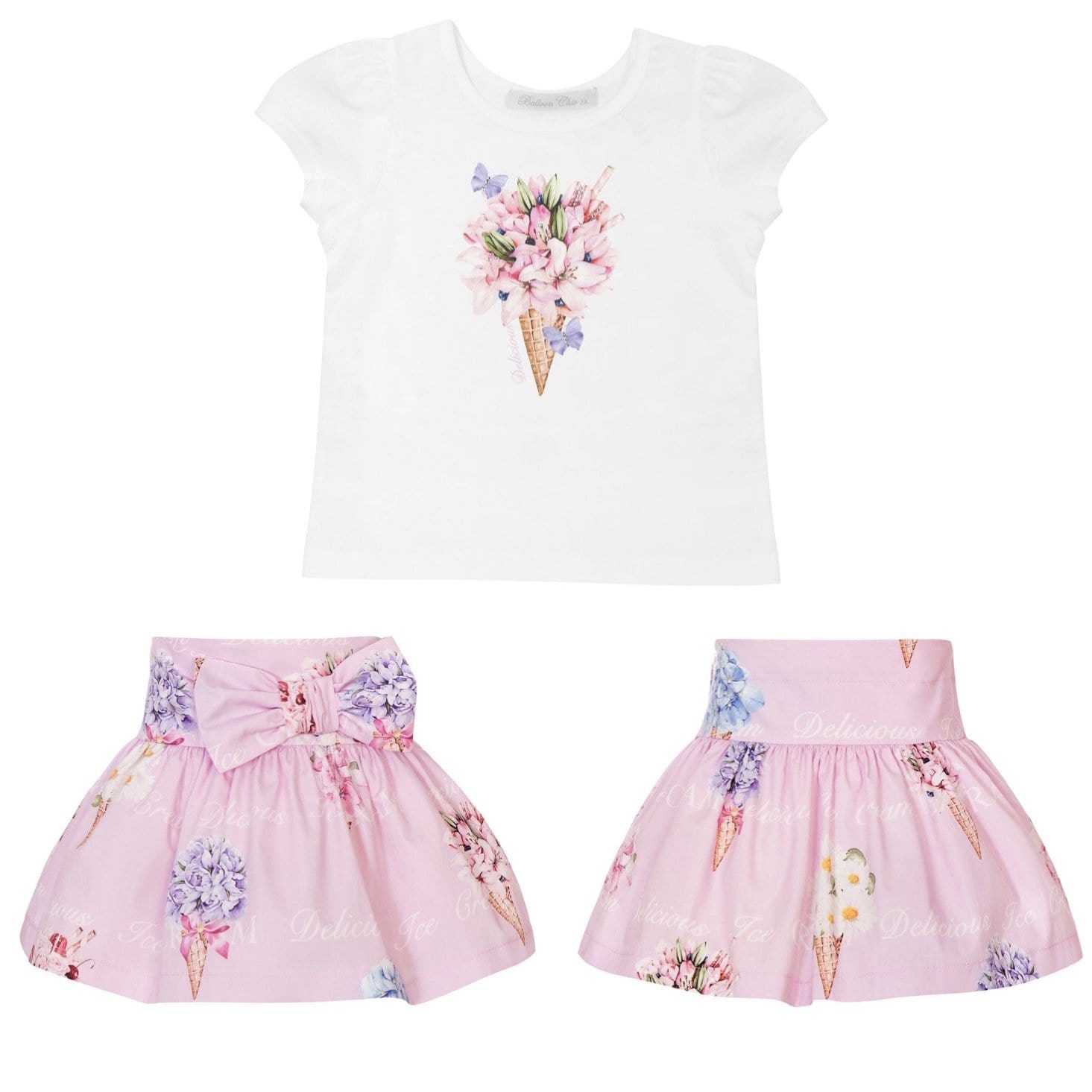 BALLOON CHIC - Alice In Wonderland Skirt Set - Blue