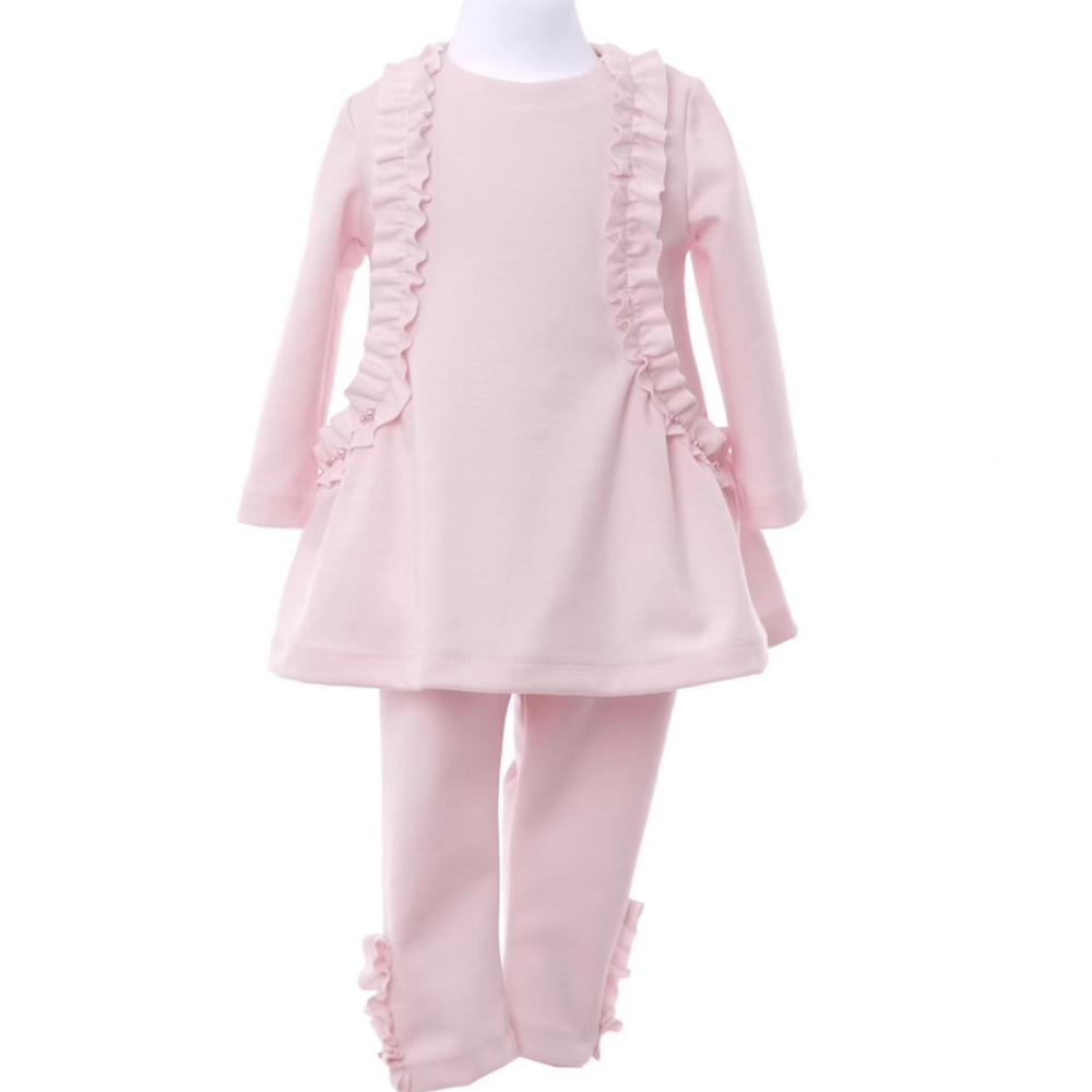 Bimbalo - Flower Detail Leggings Set - Baby Pink