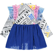 A DEE - Newspaper Tule Legging Set - Bright Blue