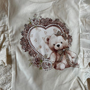 IS - Bear Leggings Set - Cream