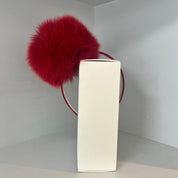 Bimbalo - Pom Pom Fur Hairband  - Red