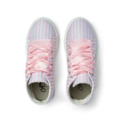 A DEE -  Jazzy Heavenly Hydrangea Canvas Hightop Trainer - Pink Blossom