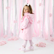 A DEE - Celine Heavenly Hydrangea Frill Jacket With Logo - Pink Blossom