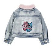 MONNALISA - Lilo & Stich Denim Jacket - Pink