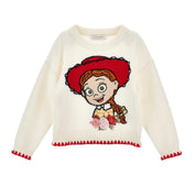 MONNALISA - Toy Story Blouse, Jumper & Denim Skirt Set - Cream