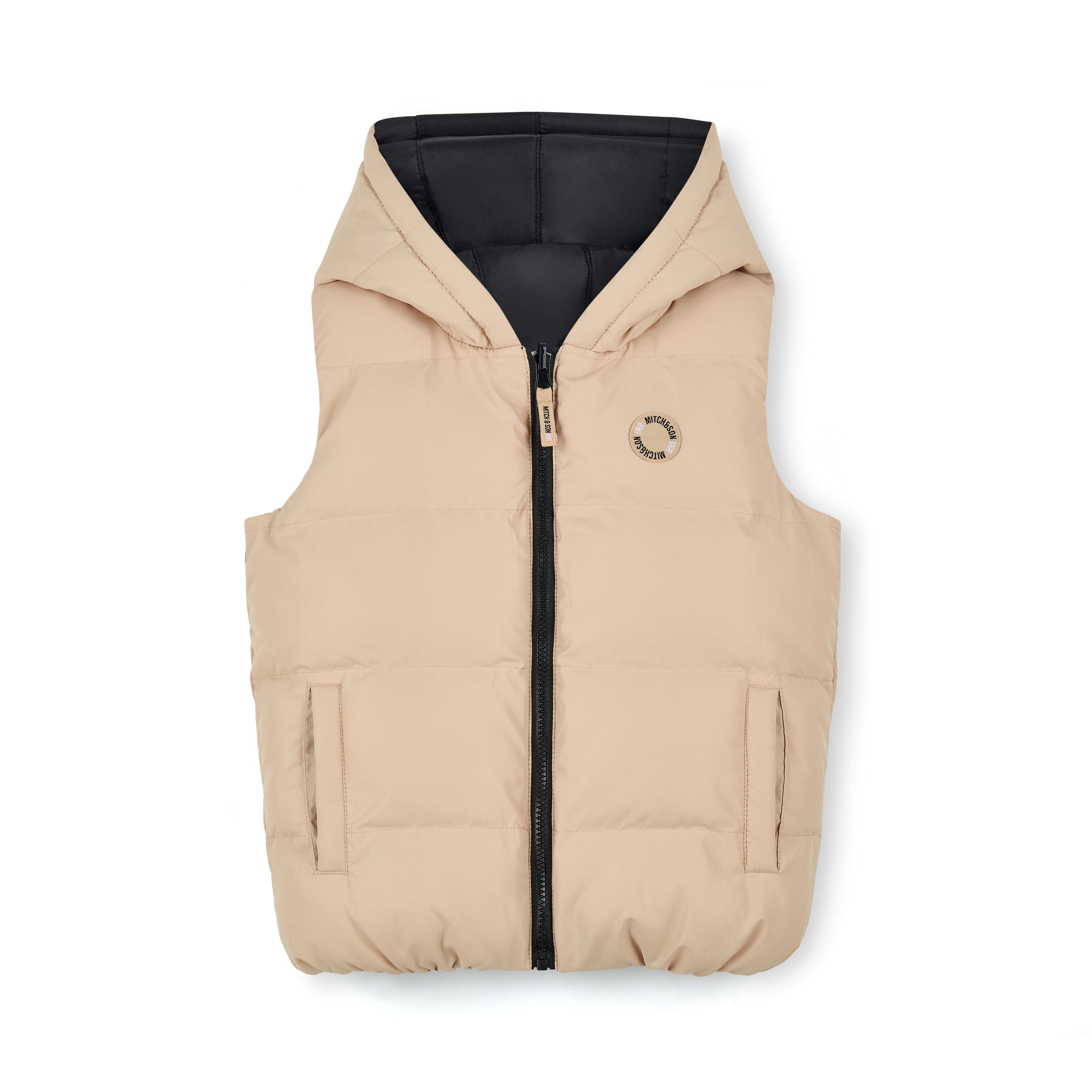 MITCH & SON - JNR James Reversible Gilet - Latte Beige