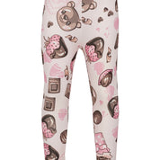 Daga - Chocolate Teddy Leggings Set - Pink