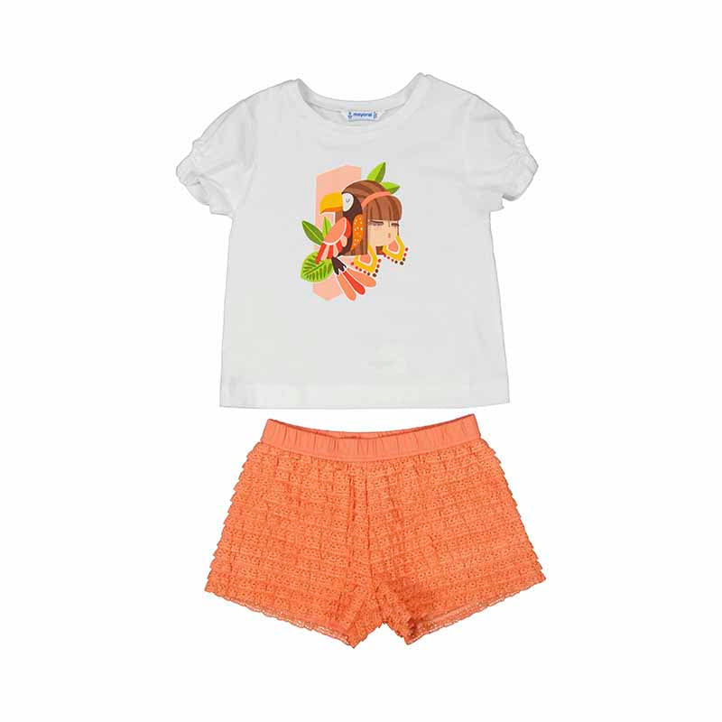 MAYORAL - Parrot Short Set - Tangerine