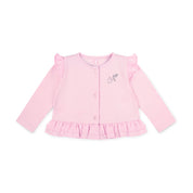 LITTLE A - Perfectly Pink Olivia Cross Over Cardigan - Pink Blossom