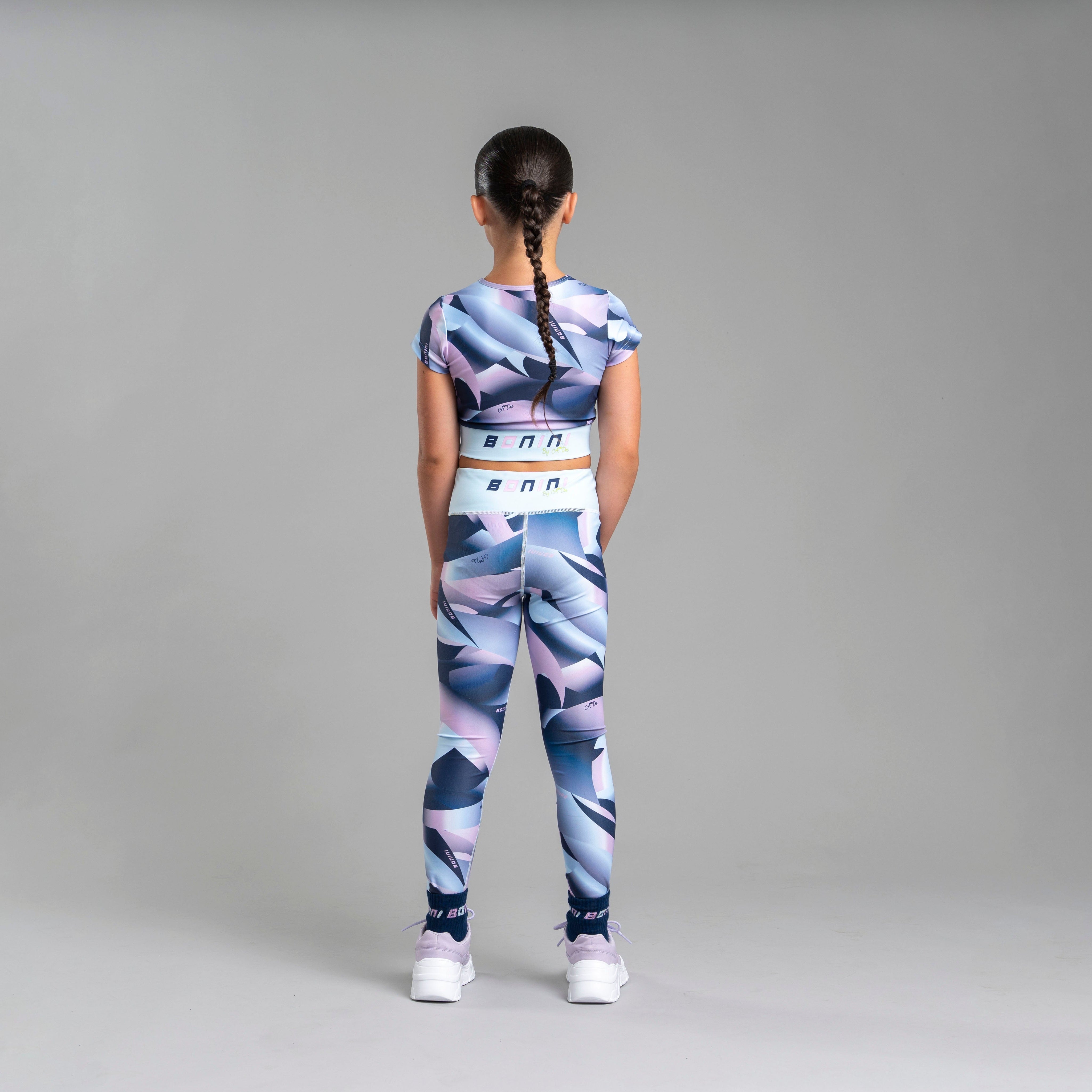 BONINI BY A DEE - Printed Sport Top & Legging Set Energy & Sprint - Sky Blue