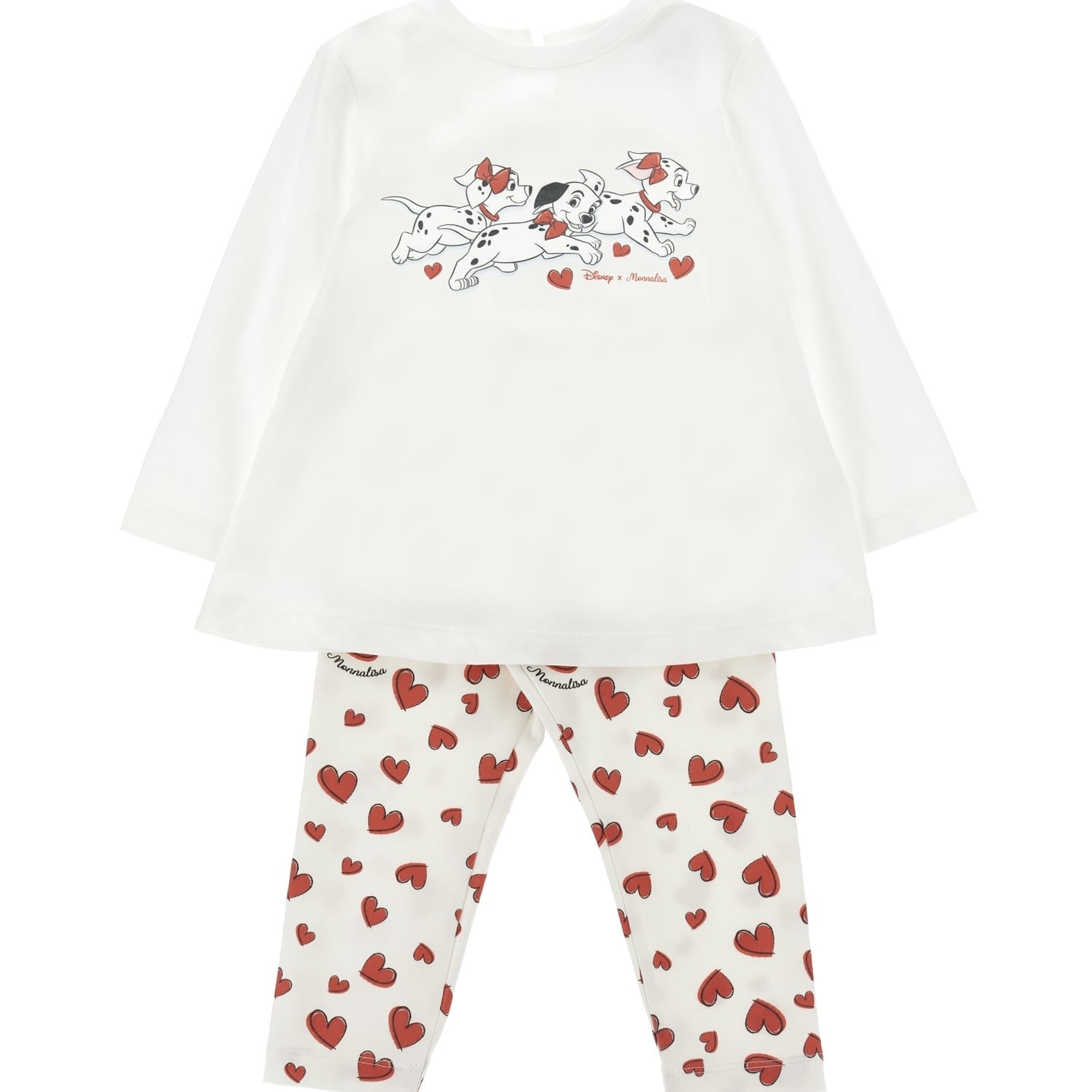 MONNALISA - Dalmatian Legging Set - Cream