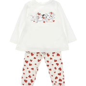 MONNALISA - Dalmatian Legging Set - Cream