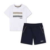 BOSS - Toddler Logo Short Set  - Navy