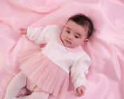 LITTLE A - Cute As A Cupcake Kimberly Tulle Romper - Pink Fairy
