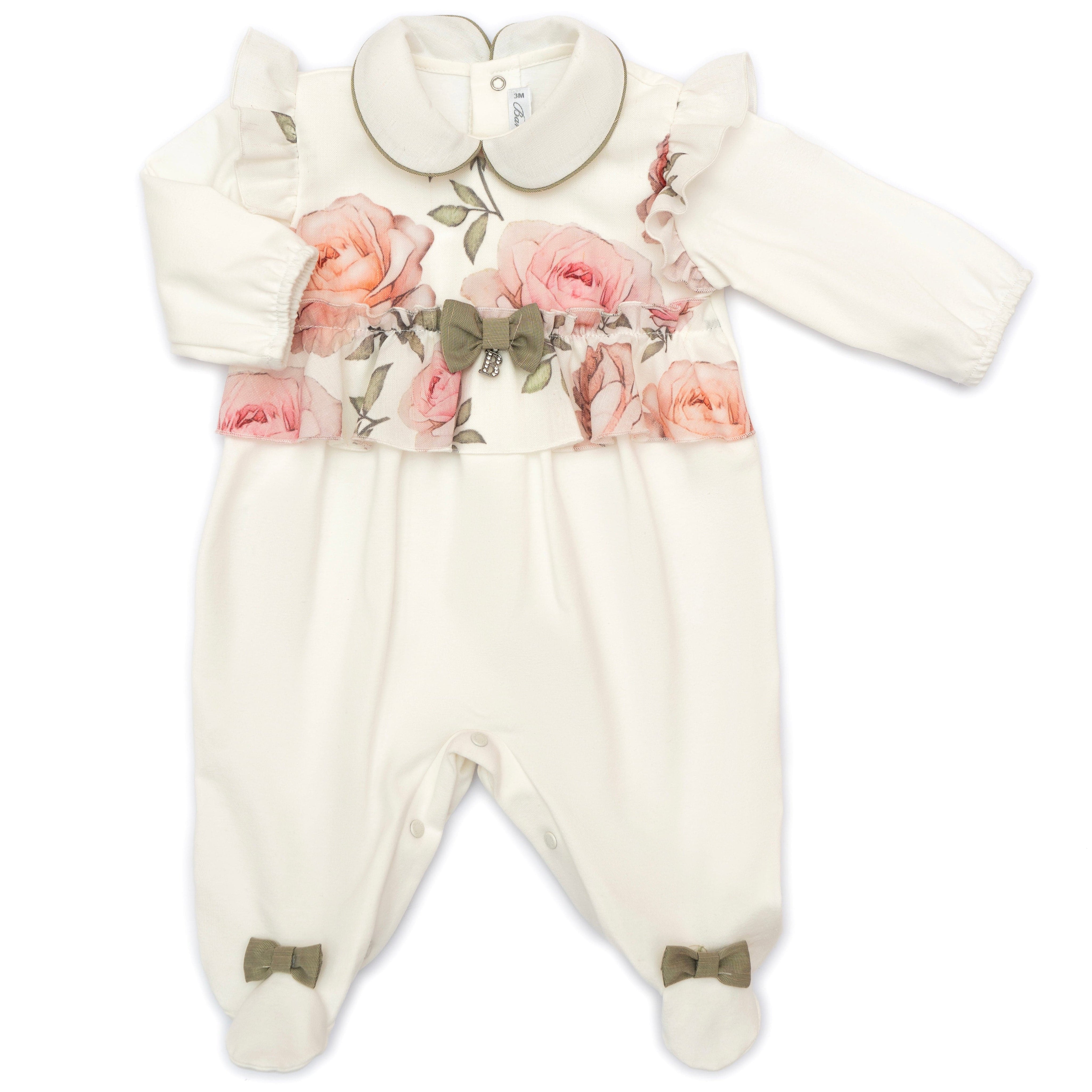 BARCELLINO - Rose Babygrow - Latte