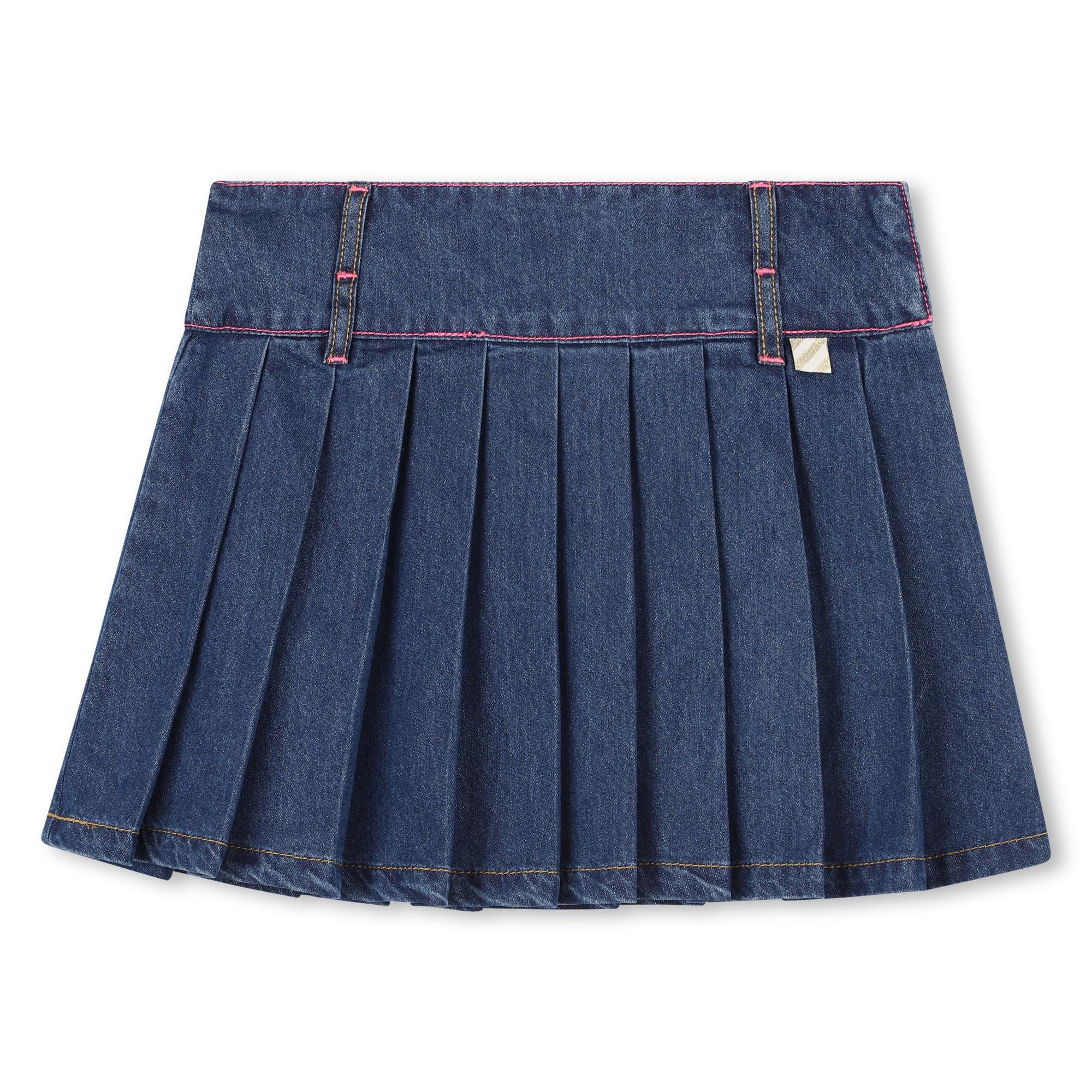 BILLIEBLUSH - Multi Knit & Denim Skirt Set - Blue