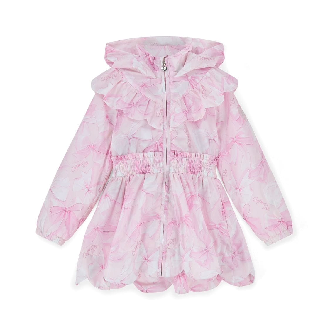 A DEE - River Bow-tique Chic Print Hooded Jacket - Pink