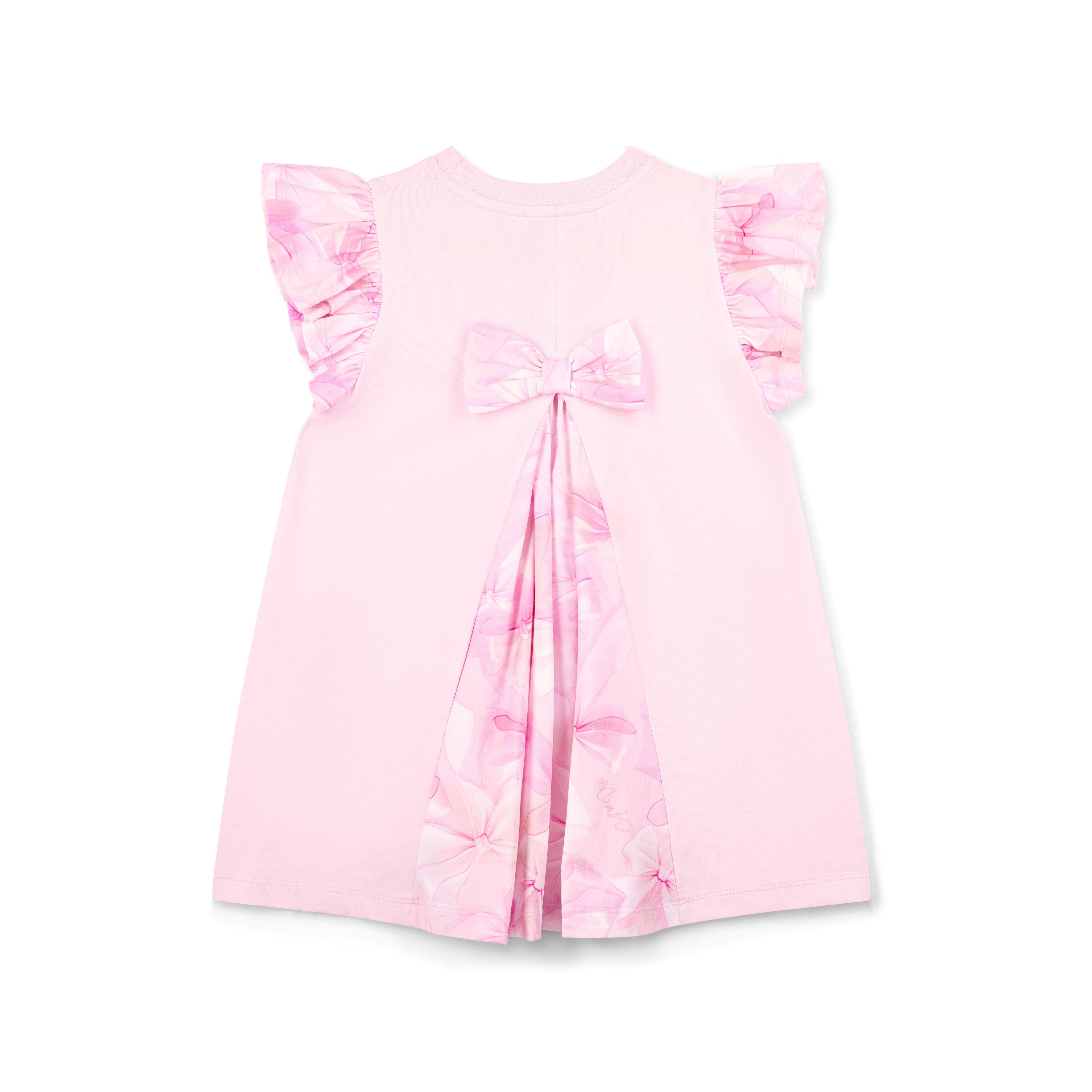 A DEE - Ria Bow-tique Chic Bow Print Leggings Set With Back Insert   - Pink
