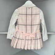 Daga - Exclusive Check Pinafore Dress & Blouse - Pink