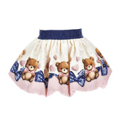 MONNALISA - Teddy Skirt Set - Cream