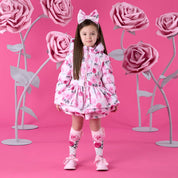 A DEE - Winter Bloom Ava Rose Print Jacket - Pale Pink