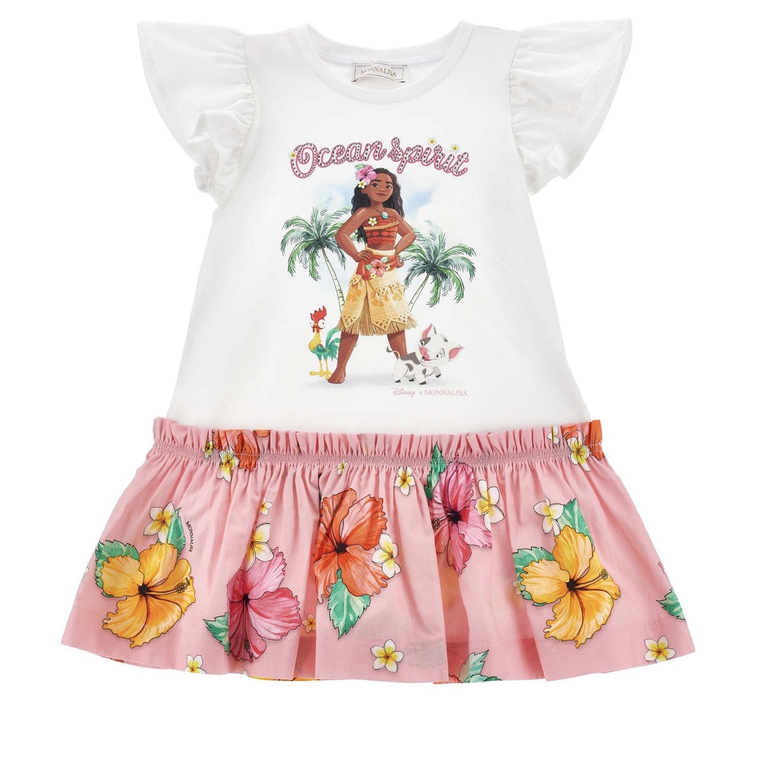 MONNALISA - Moana Jersey Dress - Pink