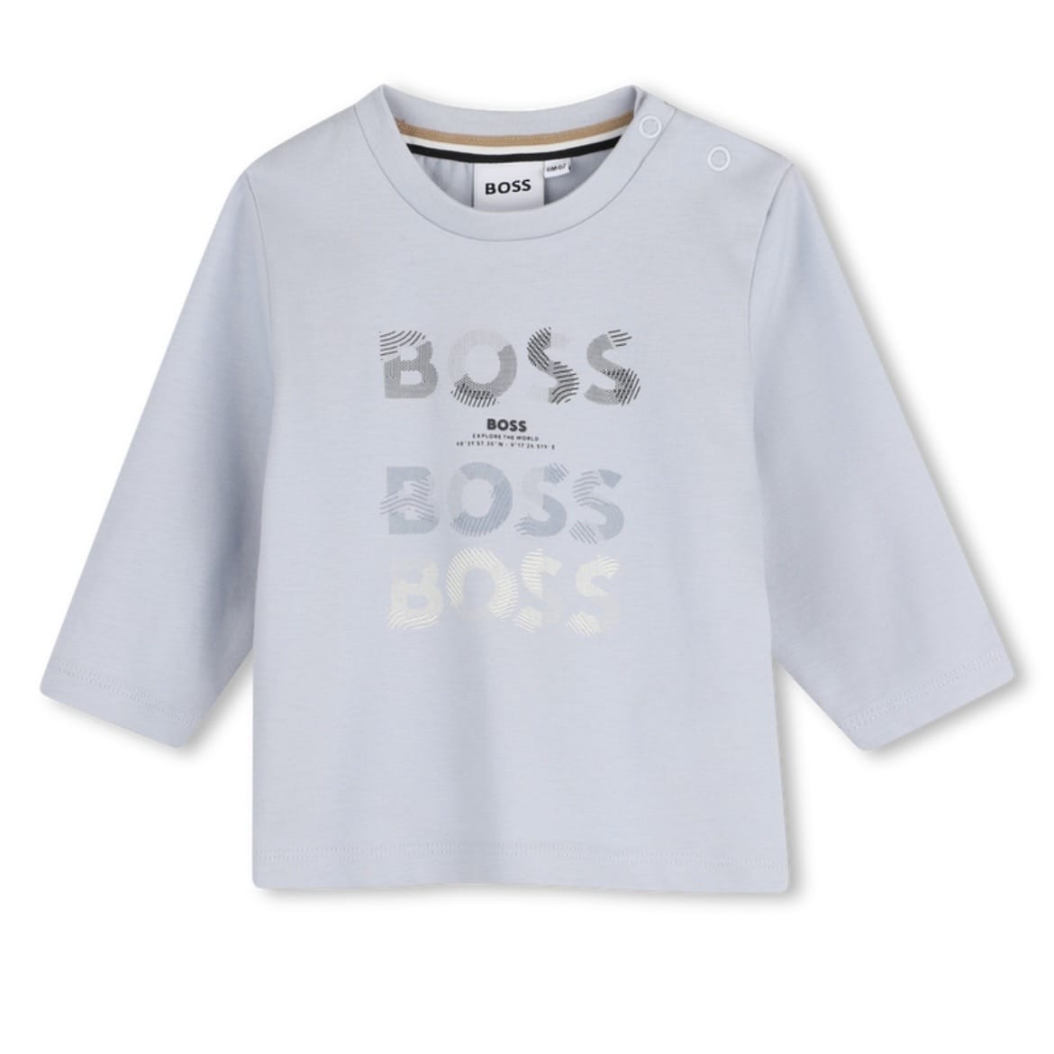 BOSS - Toddler Logo Long Sleeve T-Shirt -  Blue
