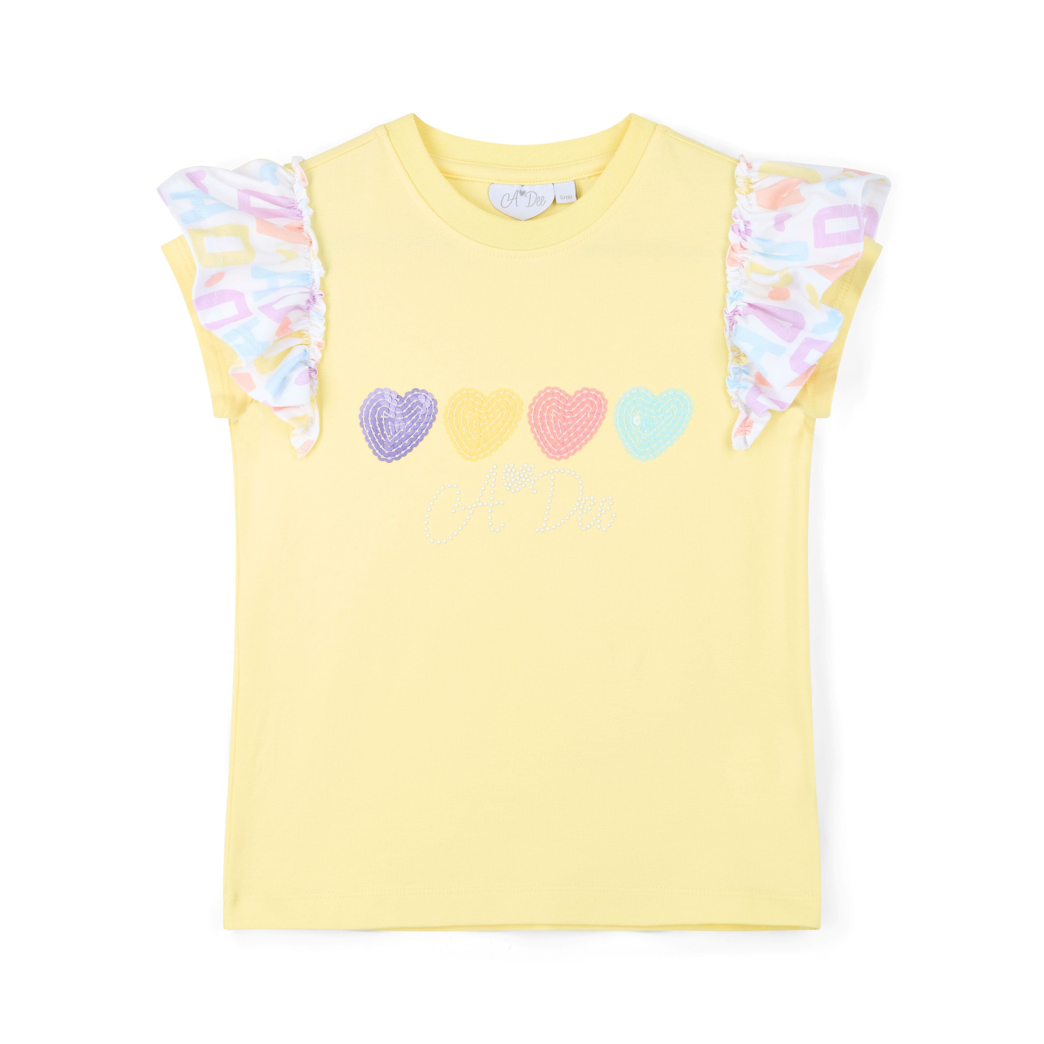 A DEE - Sienna Signature Summer Initial Print Short Set - Lemon