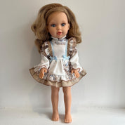 BABINE - Doll Blonde Hair Carousel Dress - Blue